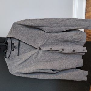 Banana Republic Men's Italian Wool Cardigan Grey/Brown (M)